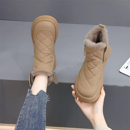 👢【35-41】Jesensko-zimska novost, vodoodporni, protizdrsni, topli in modni, mehki kratki škornji