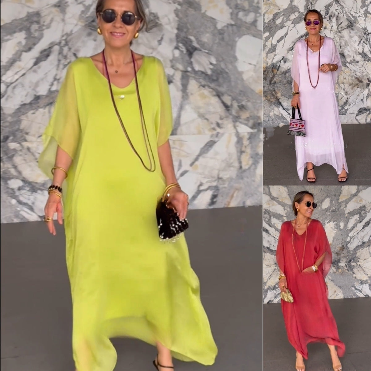 【S-5XL】🌷Haljina veće veličine jednobojna