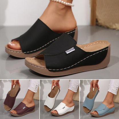 🔥👡【36-43】Модерни дамски сандали, изработени от естествена кожа с мека и дебела подметка от 2026 г.