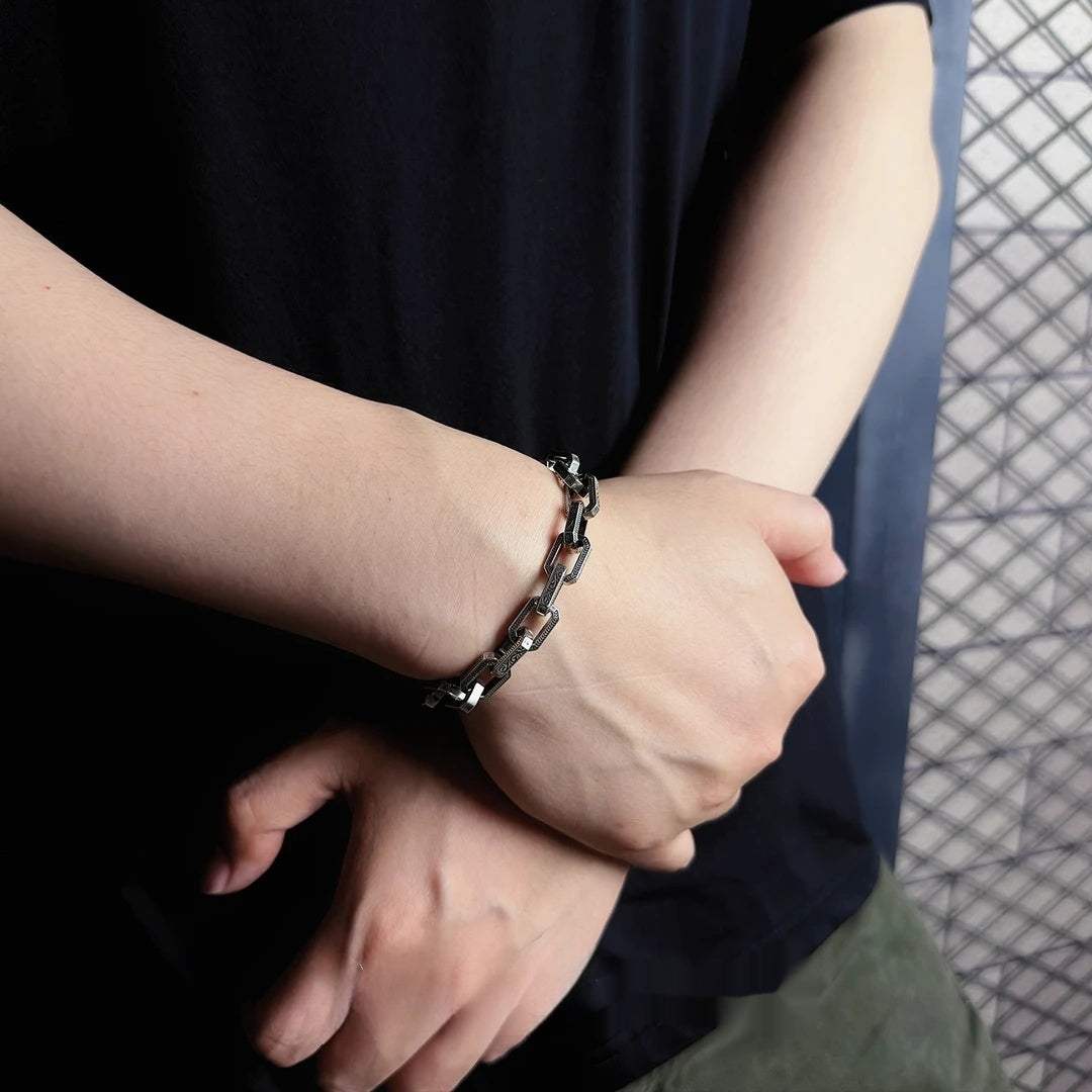 🔥【Compra 1, llévate 1 gratis】Pulsera de cuentas retorcidas de plata S925 para hombre