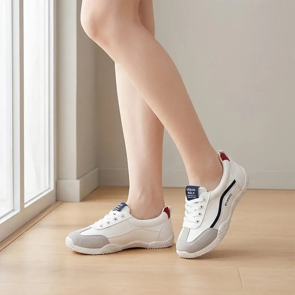 【35-40】👟Ženske tenisice njemačkog stila s okruglim vrhom – lagane, prozračne, ravne, cipele za svaki dan – klasičan bijeli dizajn
