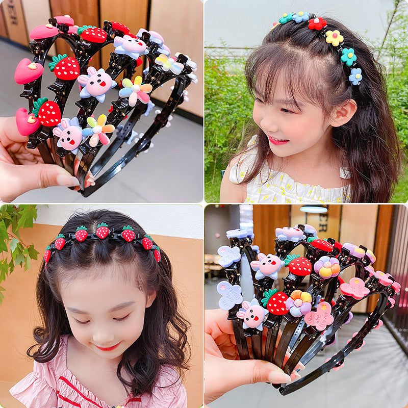 🔥【Compre 2 y obtenga 3 gratis】Diademas, pinzas para el pelo y diademas trenzadas para niñas