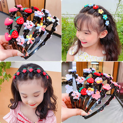 🔥【Compre 2 y obtenga 3 gratis】Diademas, pinzas para el pelo y diademas trenzadas para niñas