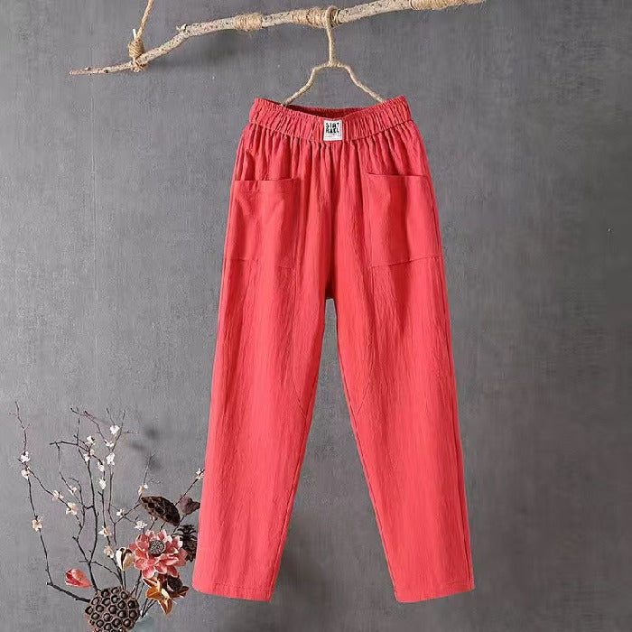 👖[M-4XL] Nove ženske hlače širokih nogavica, udobne i ležerne, izrađene od laganog i prozračnog lana, izuzetno udobne.