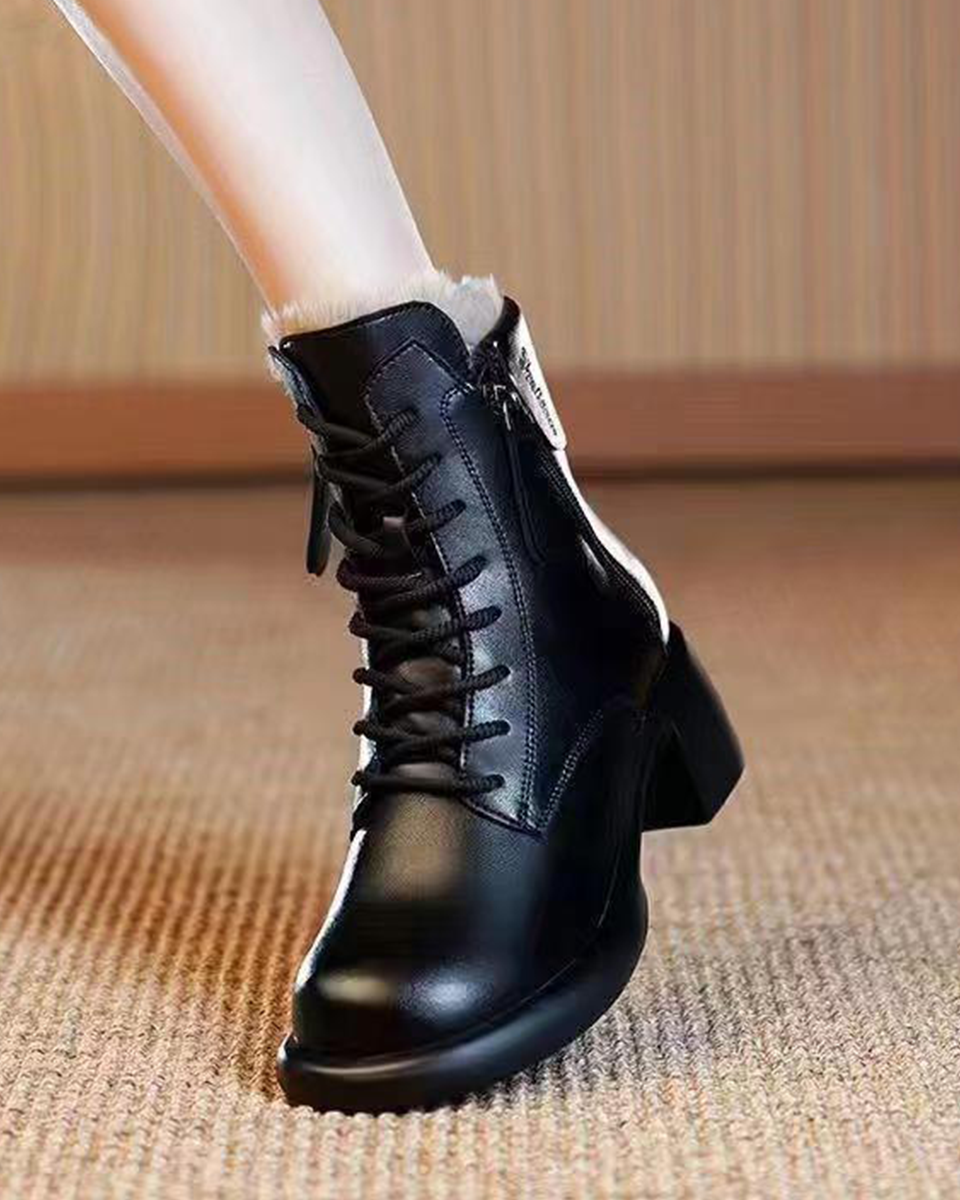 🔥✨【35-40】2024 nove britanske nove jesenske i zimske kratke čizme s debelim potplatom--3778806