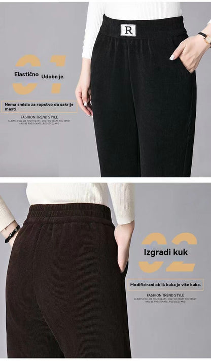 ❄️👖 Novo izdanje 50% popusta【S-3XL】2025 jesensko-zimske ženske baršunaste ležerne hlače visokog struka