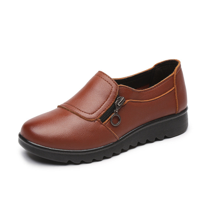 🔥👟40% de descuento [35-41] Zapatos de cuero cómodos, suela suave, antideslizantes, resistentes al desgaste, calidad garantizada.