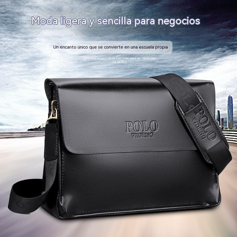 Bolso casual de piel de vacuno de moda para hombre