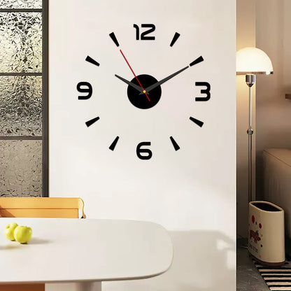 Reloj de pared acrílico luminoso 3D sin necesidad de taladrar (requiere montaje)