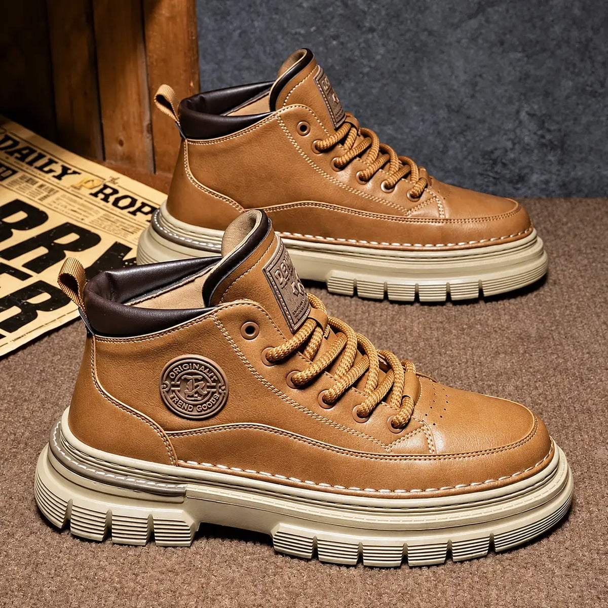 💪【Posebna ponuda od 45%】Jesensko/zimske muške retro visoke martinke - britanski retro stil
