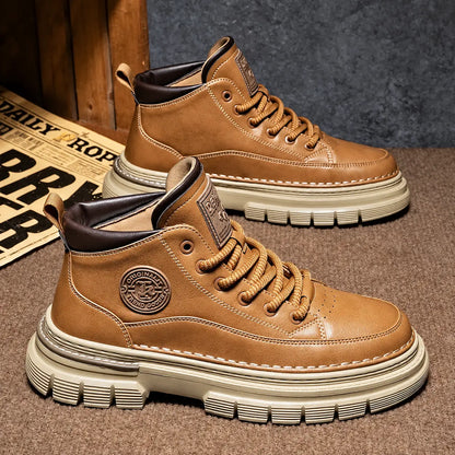 💪【Posebna ponuda od 45%】Jesensko/zimske muške retro visoke martinke - britanski retro stil
