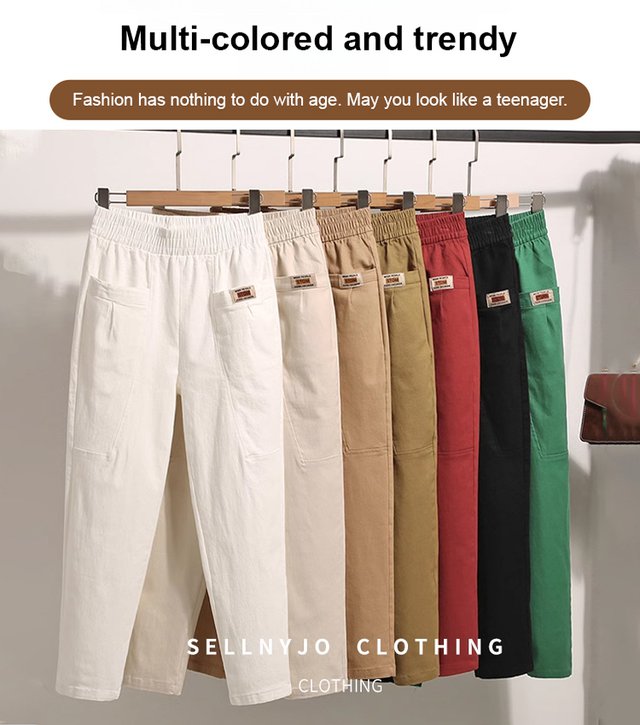 👖🔥🔥【M-6XL】Nove elastične i svestrane ženske ležerne hlače velike veličine, izrađene od čistog pamuka