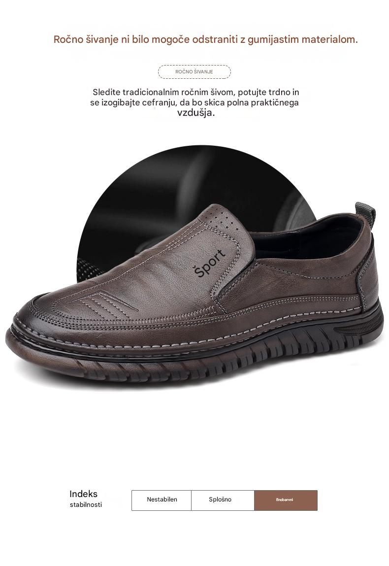 🏆👞【39-44】2025 Nova moška priložnostna športna obutev, izdelana iz prave kože, z mehkim podplatom, nedrseča in zračna.