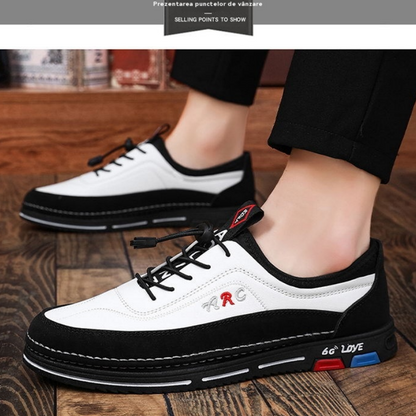 💯🔥【39-48】Мъжките ежедневни бизнес обувки са изработени от водоустойчива и устойчива на петна кожа с мека подметка за удобно носене.