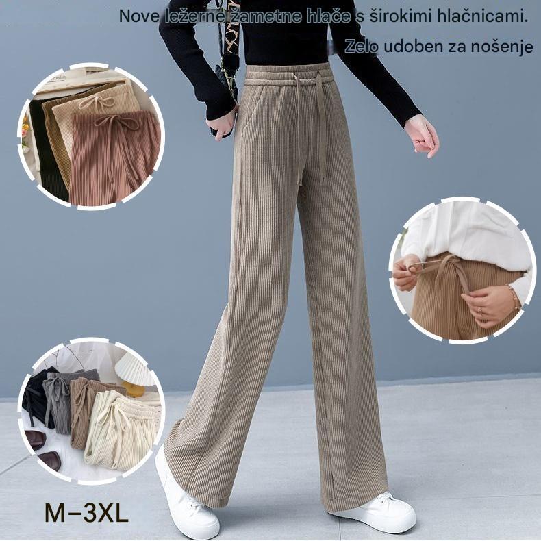 🔥【Kupi enega in drugega dobiš brezplačno】👖Nove široke flis hlače za prosti čas, zelo udobne za nošenje.