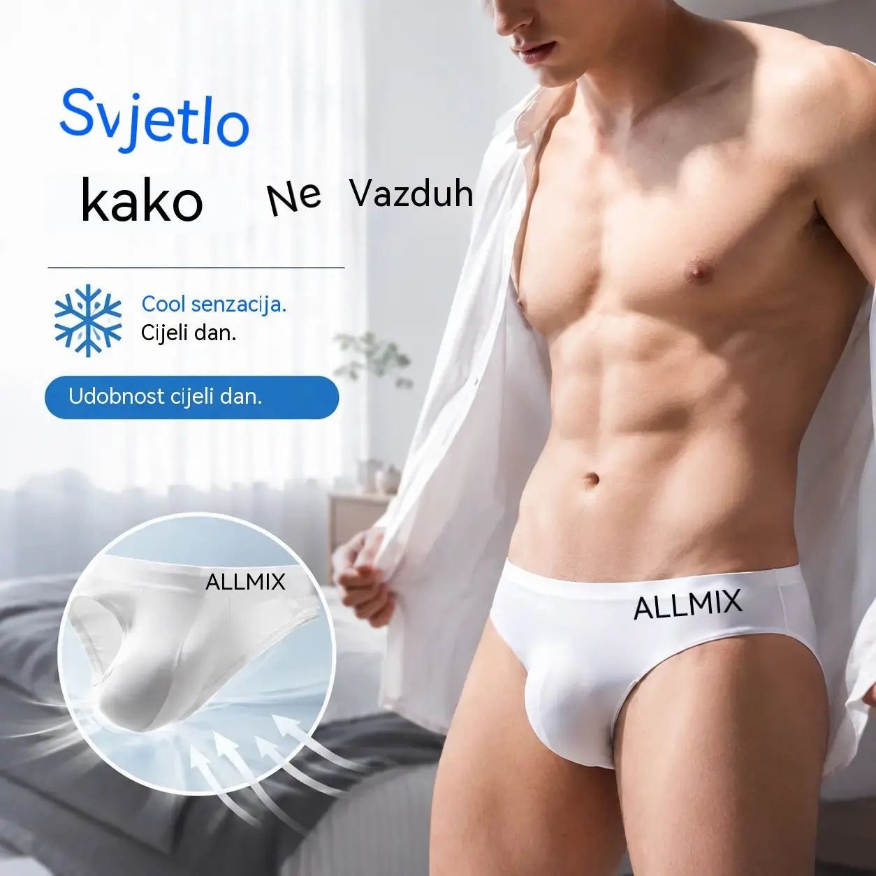 🩲[Pakiranje od 5] [M-2XL] Nove muške bešavne gaćice niskog struka od ledeno svile - [50-90 kg] - Plaćanje pouzećem