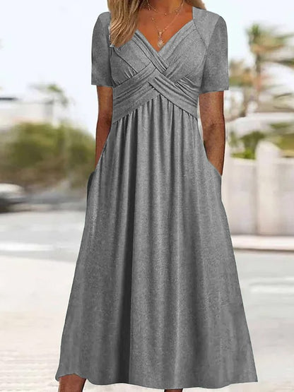 💥¡50% OFF!【S-5XL】Vestido retro de algodón, elegante y adelgazante