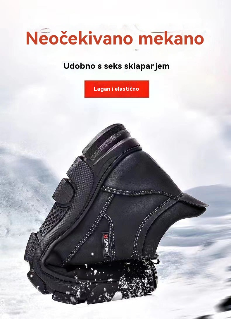 🔥🆕Ograničena ponuda 50% popusta: Muške zimske cipele ❄️👞 Tople, podstavljene, čizme od prave kože