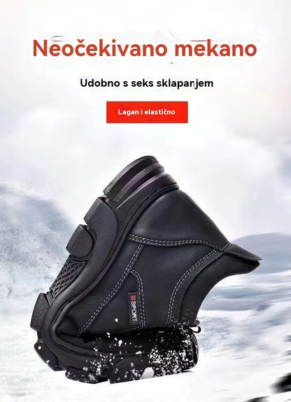 🔥🆕Ograničena ponuda 50% popusta: Muške zimske cipele ❄️👞 Tople, podstavljene, čizme od prave kože