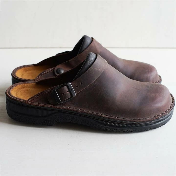👞Плащане при доставка✅【38-48】Чехли от естествена кожа, мека подметка, много удобни за носене ✅️унисекс