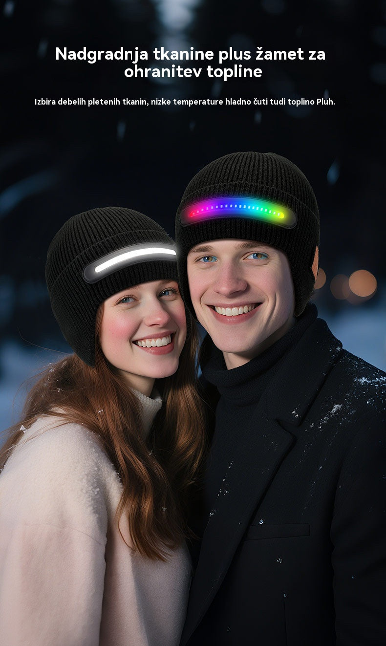 Zimski nov izdelek, 35% popust🔥🧢Polnilna LED kapa z Bluetooth, unisex, topla, vsestranska in modna💡