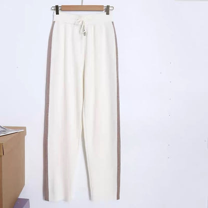 🐏🔥【S-5XL】【Dzianina + spodnie】✨🎉 Stylowy dwuczęściowy komplet z dzianiny w blokach kolorów