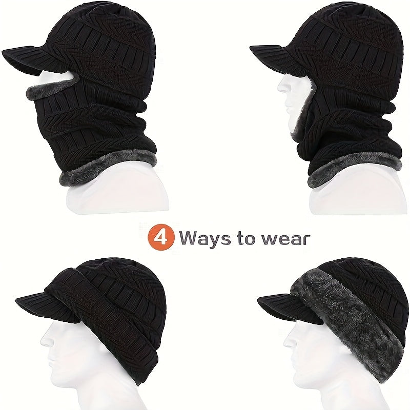 【¡Compra 1 y llévate otro gratis!🔥Gorro de lana grueso de una sola pieza, resistente al viento, para exteriores.