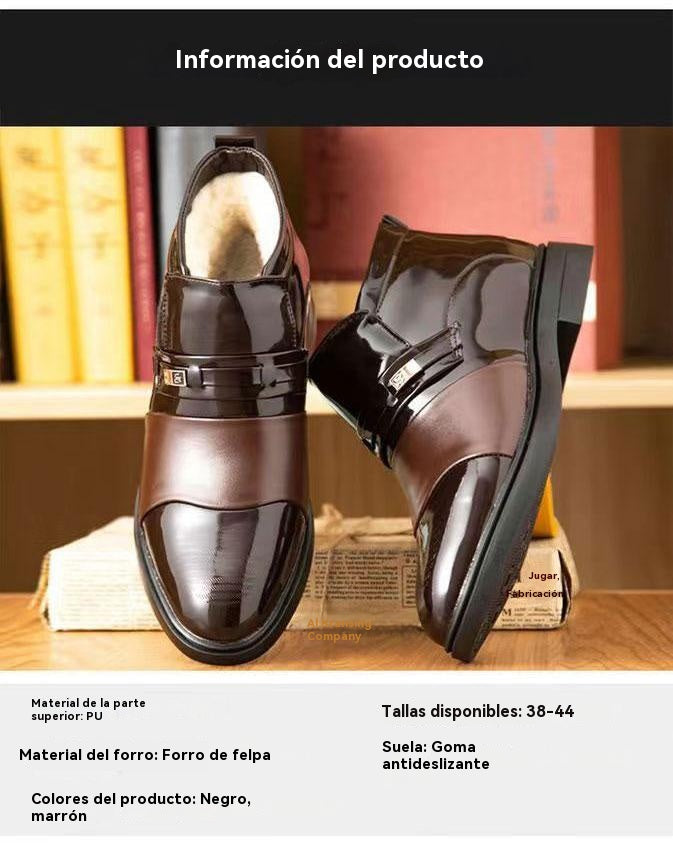 👞🌞【Zimowa Wyprzedaż】【38-44】Eleganckie Męskie Buty Skórzane z Ciepłą Wyściółką - Wygoda, Styl i Ochrona Przed Zimnem na Każdą Okazję!