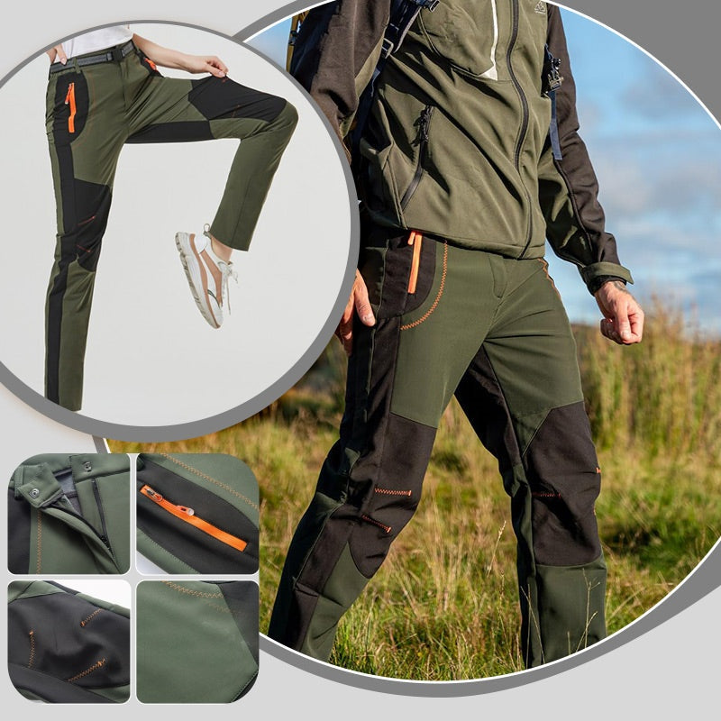 【💥Visoka kvaliteta】【S-5XL】Muške planinarske hlače, mekane, vodootporne, otporne na vjetar, prozračne, tople i od debelog flisa za sportove na otvorenom.