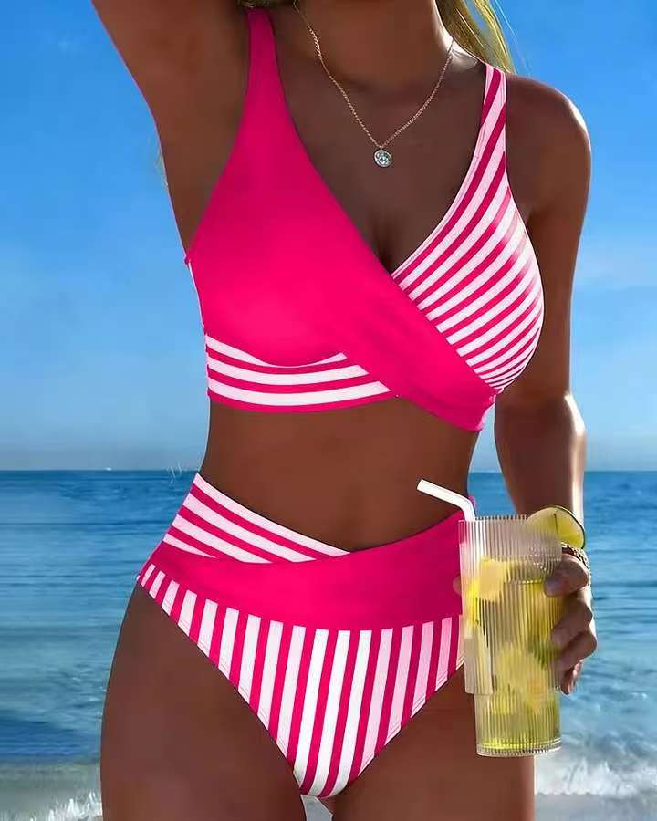 🏖️【S–3XL】🤩 Novi kupaći kostim s printom, brzosušeći i prozračan materijal, uski i moderan【40kg-100kg】