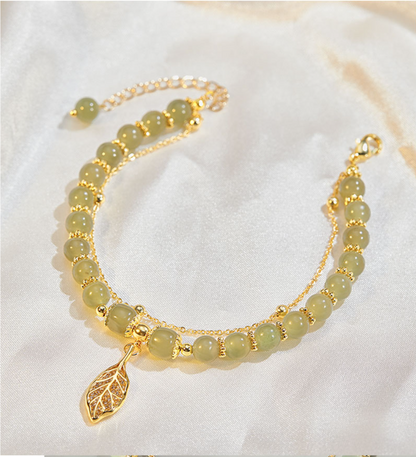 ✨🔥【Kupite eno in drugo dobite brezplačno】2 zapestnici iz 14K zlata s hetijanskim žadom