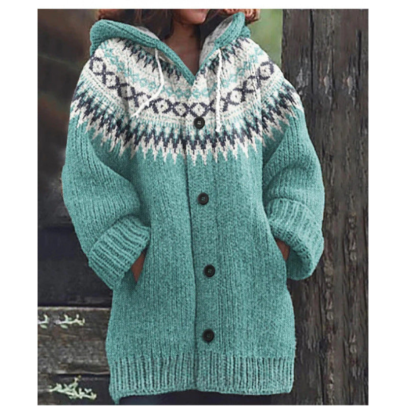 🔥🔥【S~5XL】✨Nova šarena pletena jakna s kapuljačom za jesen/zimu - debela i topla - savršena za jesensko i zimsko nošenje