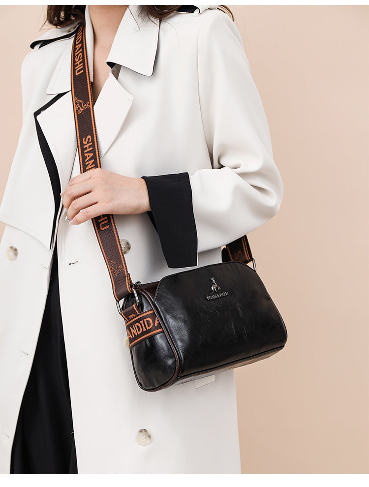 🔥👜【Гореща разпродажба】👜Дамска чанта от мека кожа с голям капацитет, чанта за през рамо