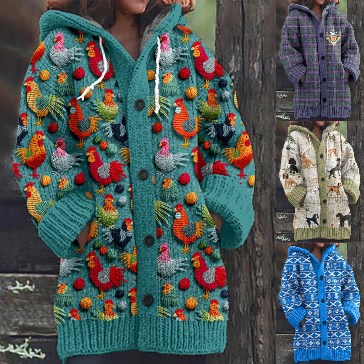 🩰🎀【Omejena ponudba 43% popusta】2025. nova kolekcija – mehki, udobni, retro, debel pulover s sponkami.