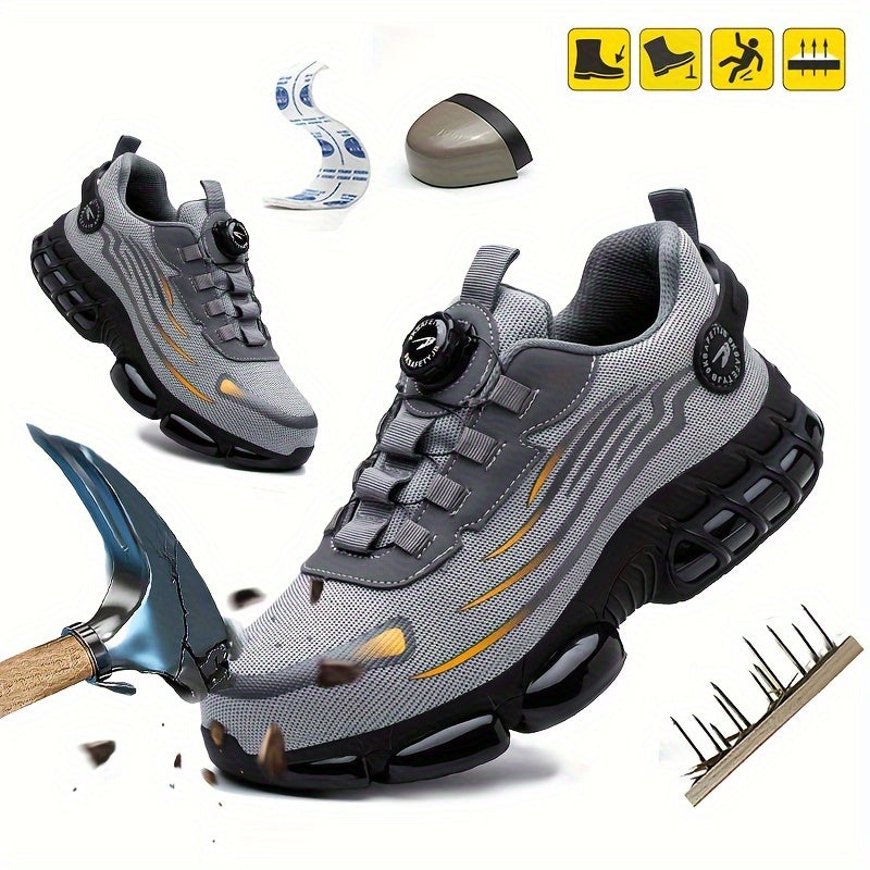 🥾🔥Botas de trabajo Knauf, adecuadas para uso diario, resistentes a impactos y perforaciones, con puntera de acero, zapatos de seguridad cómodos y antideslizantes.