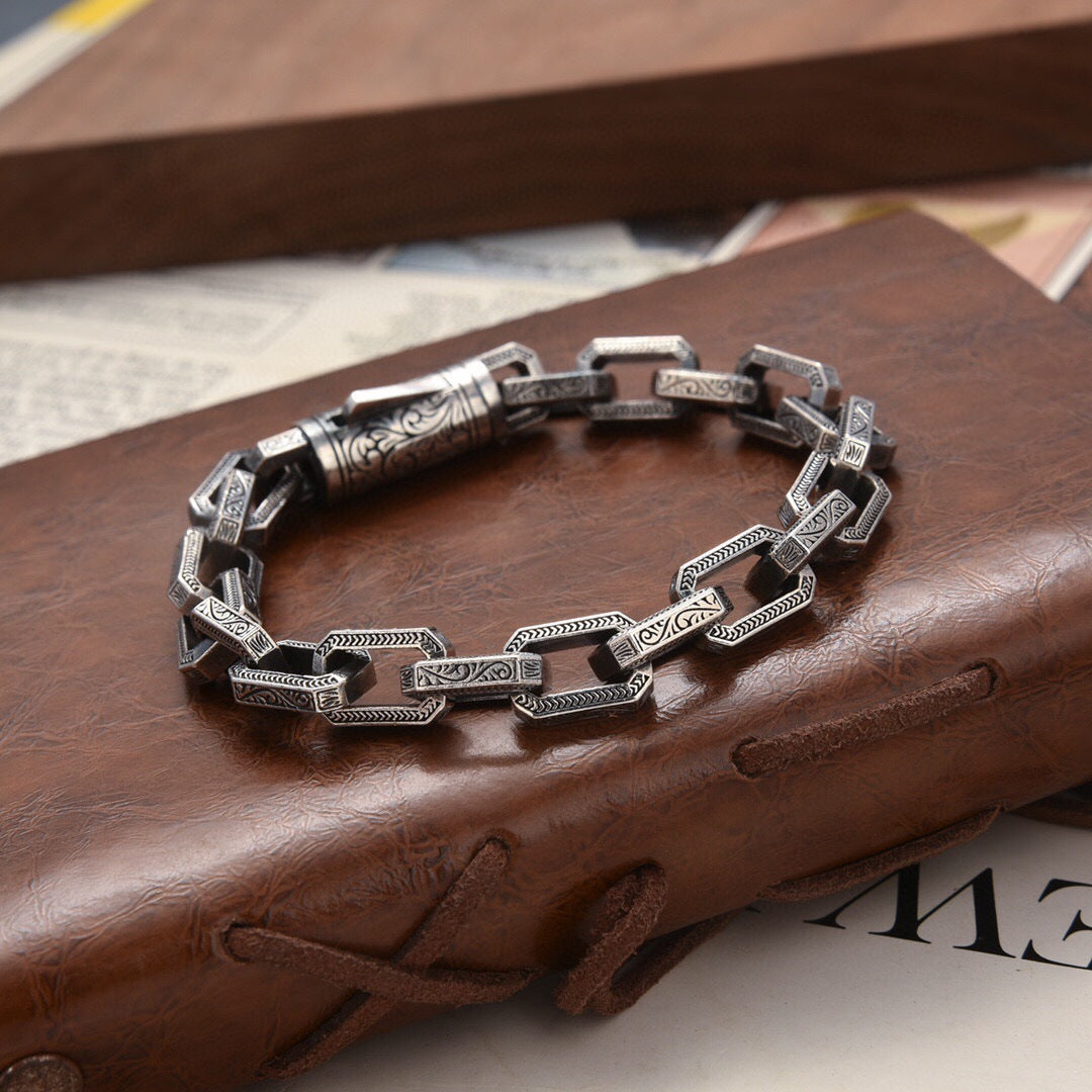 🔥【Compra 1, llévate 1 gratis】Pulsera de cuentas retorcidas de plata S925 para hombre