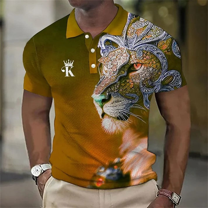 Oufisun|✨Muška polo majica s 3D printom lava (veličine S-6XL): Plaćanje pouzećem dostupno