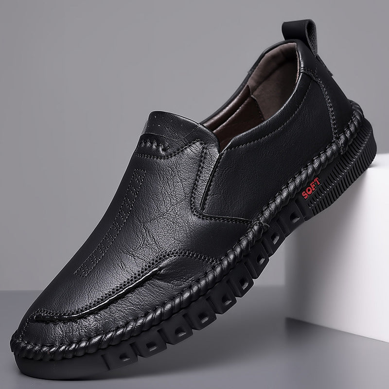 👞Korlátozott akció 50%【39-44】2025-ös férfi sportcipő, valódi bőr, puha talpú, csúszásmentes és légáteresztő