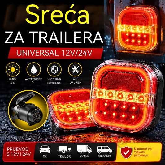 ⏰ Akcija traje ograničeno vrijeme 🚦【Univerzalna 12V/24V】🚦 LED svjetla za automobilsku prikolicu — plaćanje pouzećem dostupno