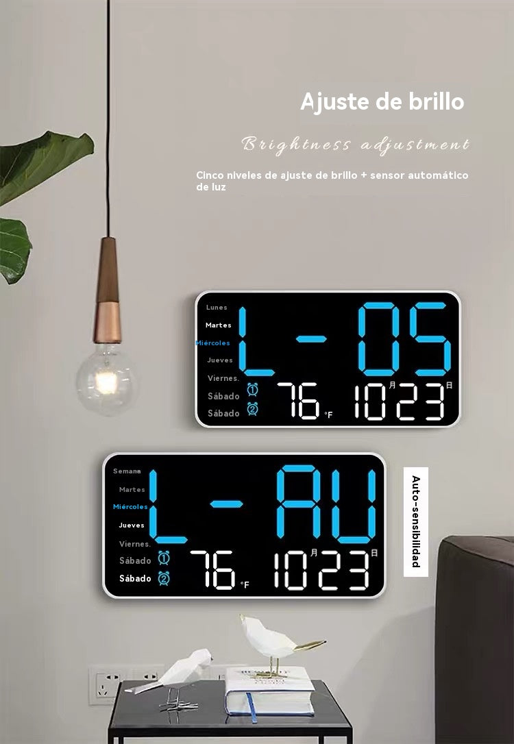 📢📢50% DE DESCUENTO!! ⏰Reloj de pared digital LED decorativo multifuncional. El reloj digital sin límites para el hogar moderno del Reino Unido.