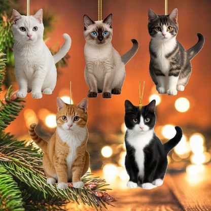 🐱[10 komada] Novi i slatki akrilni privjesak s mačićem, ravni ukras za retrovizor automobila, za unutrašnjost automobila