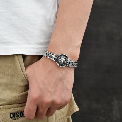 2026Nueva colección estreno✨: Pulsera de cuentas retorcidas de plata S925 para hombre🔥, única y con estilo