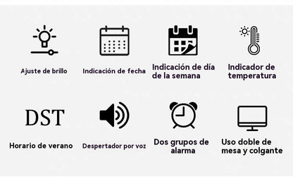 📢📢50% DE DESCUENTO!! ⏰Reloj de pared digital LED decorativo multifuncional. El reloj digital sin límites para el hogar moderno del Reino Unido.