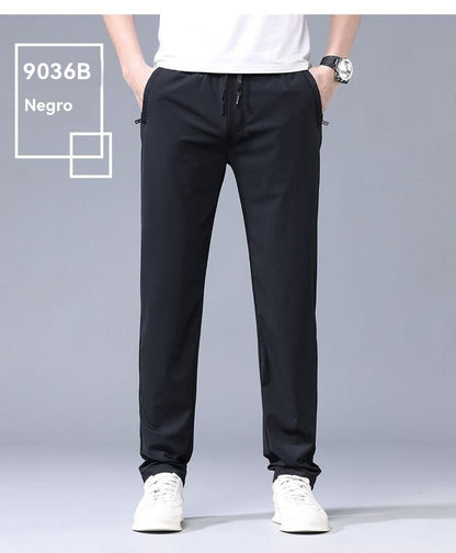 👖🔥Oferta de precio reducido [40-115 kg] Nuevos pantalones de seda elástica para hombre, colección primavera-verano 2026