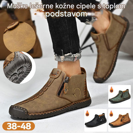🥾Ova nova zimska muška čizme Martens (38-48) za zimu 2025. godine, s unutrašnjom podstavom od krzna i patentnim zatvaračem – tople, udobne i elegantne za zimske dane!