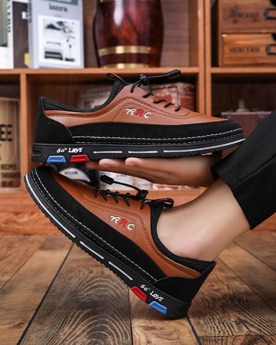 💯🔥【39-48】Los zapatos de negocios casuales para hombre están hechos de cuero impermeable y resistente a las manchas con una suela suave para un uso cómodo.