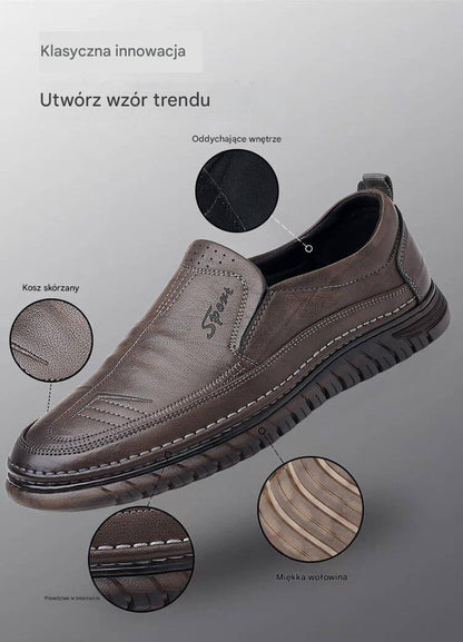 👞👨Promocja 50% na ograniczony czas【39-44】Męskie buty sportowe 2025, wykonane ze skóry naturalnej, z miękką podeszwą, antypoślizgowe i oddychające