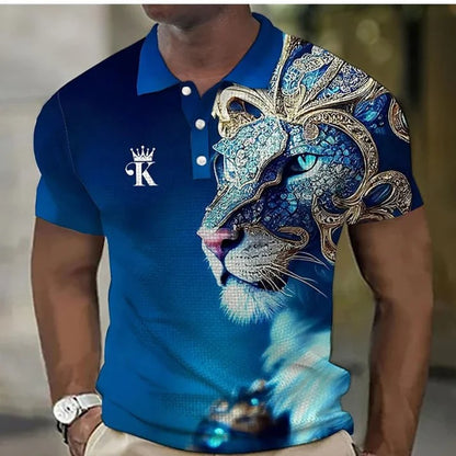Oufisun|✨Muška polo majica s 3D printom lava (veličine S-6XL): Plaćanje pouzećem dostupno