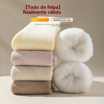 🏆【Compra 6 y llévate 6 gratis】🧦Calcetines de lana de invierno para mujer, anti-pilling, que te mantendrán abrigada.