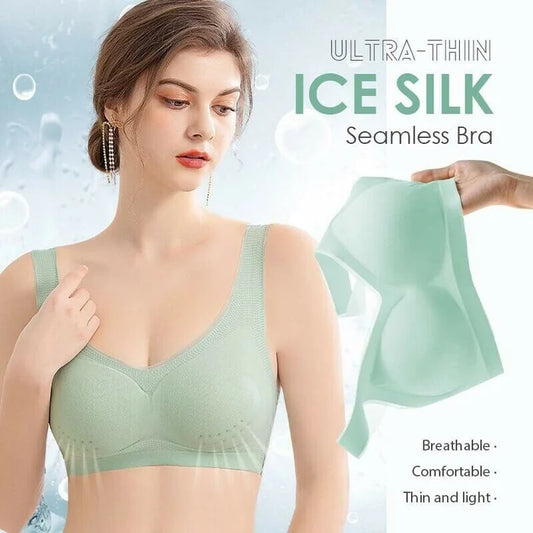 👙💥【Set od 5 dijelova s popustom】Novi dolazak 2026. [M-5XL] Ultra tanki grudnjak od ledene svile, lagan, mekan i prozračan